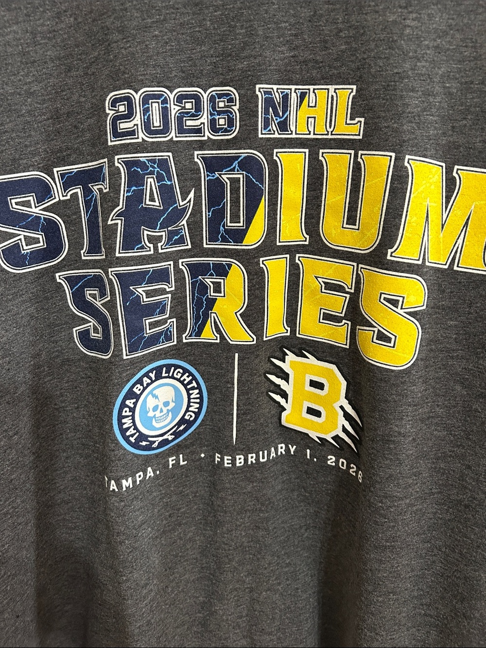 2025 NHL Stadium Series Level Wear Gray Graphic Tee Men’s 2XL/2TG - Picture 2 of 6